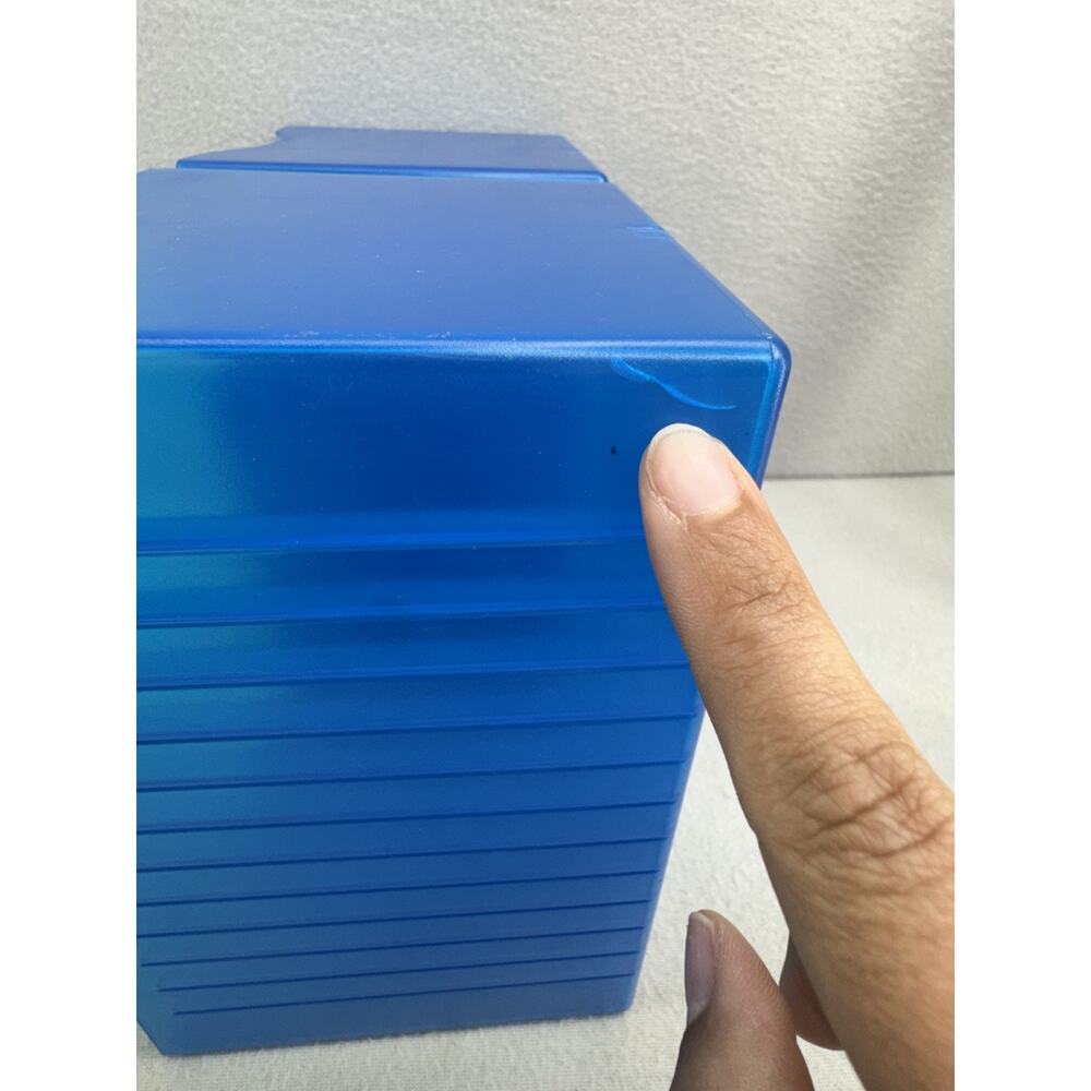 Vtg Blue 30 CD DVD Storage Disc Wall Mountable Holder Rack Atlantic - Picture 10 of 12